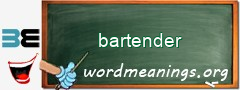 WordMeaning blackboard for bartender